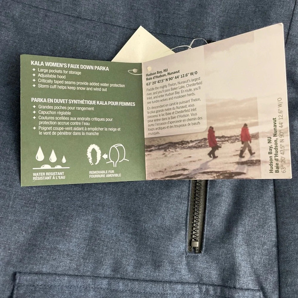 Woods Kala Women’s Faux Down Parka Coat Jacket Size XS Blue Hood Insulated New - Picture 10 of 15